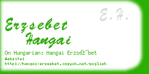 erzsebet hangai business card